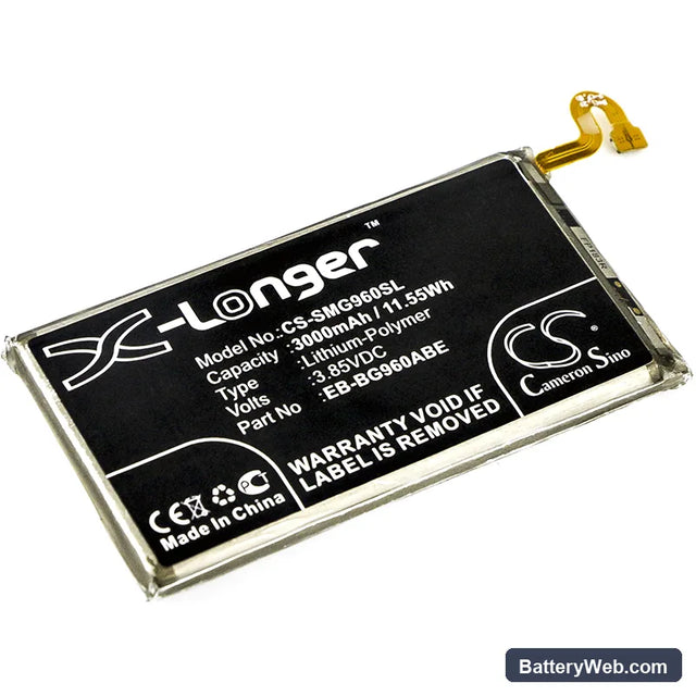 Samsung Galaxy S9 Replacement Battery, 3.85V, 3000mAh, Li-Polymer 1