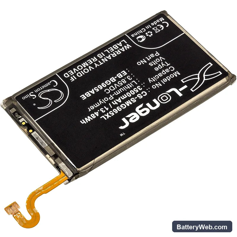 Samsung Galaxy S9 Plus Replacement Battery, 3.85V, 3500mAh, Li-Polymer 2