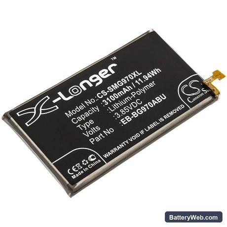 Samsung Galaxy S10E Replacement Battery, 3.85V, 3100mAh, Li-Polymer 1
