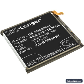 Samsung Galaxy S21 Ultra Replacement Battery, 3.87V, 4900mAh, Li-Polymer 1