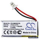Sena SC-HR01 Replacement Battery, 3.7V, 80mAh, Li-Polymer 3