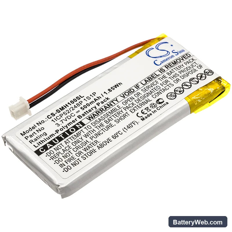 Sena SMH-10 Lifespan Replacement Battery, 3.7V, 500mAh, Li-Polymer 1
