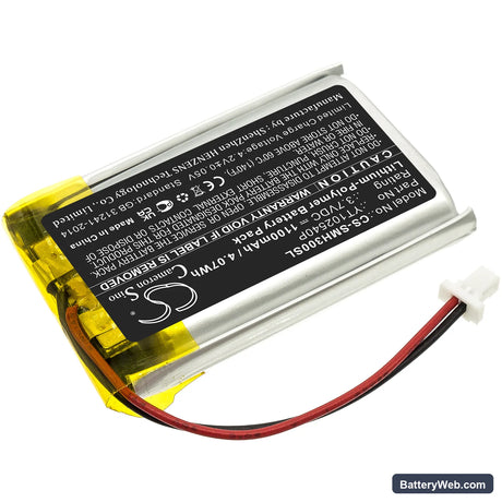 Sena 20S Replacement Battery, 3.7V, 1100mAh, Li-Polymer 2