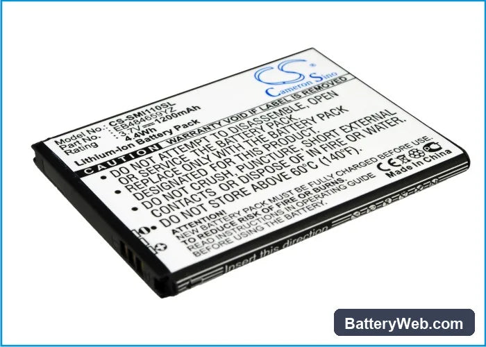Samsung SCH-i110 Replacement Battery, 3.7V, 1200mAh, Li-ion 2