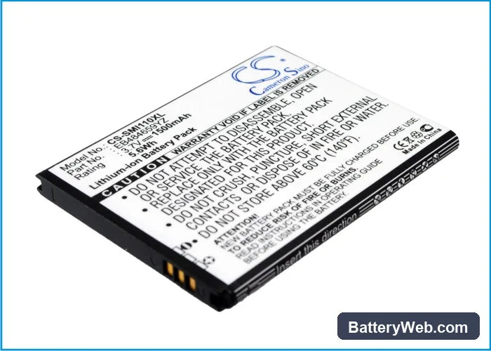 Samsung SCH-i110 Replacement Battery, 3.7V, 1500mAh, Li-ion 2