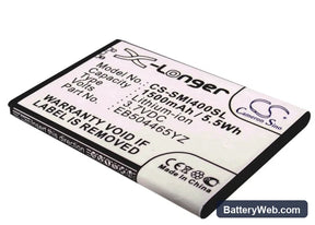 Samsung SCH-I400 Replacement Battery, 3.7V, 1500mAh, Li-ion 1