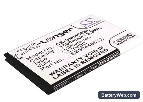 Samsung SCH-I400 Replacement Battery, 3.7V, 1500mAh, Li-ion 2
