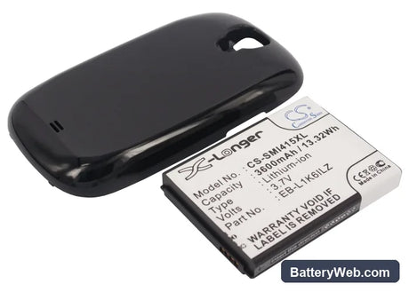 Verizon SCH-i415 Replacement Battery, 3.7V, 3600mAh, Li-ion 1