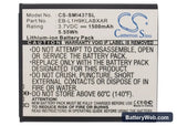 Samsung Galaxy Express Replacement Battery, 3.7V, 1500mAh, Li-ion 5