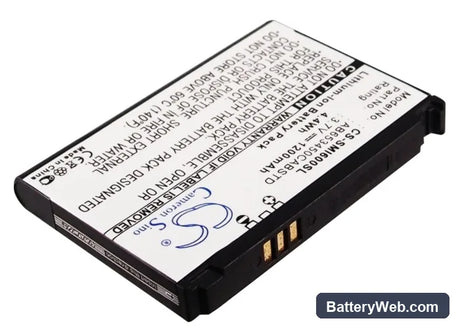 Samsung SGH-i607 Replacement Battery, 3.7V, 1200mAh, Li-ion 2