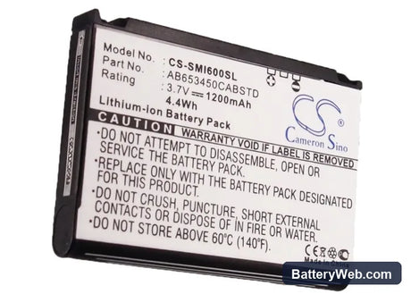 Samsung SGH-i607 Replacement Battery, 3.7V, 1200mAh, Li-ion 5