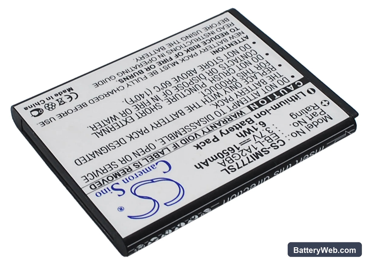 Samsung Attain Replacement Battery, 3.7V, 1650mAh, Li-ion 2