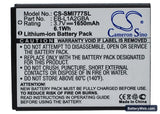 Samsung Attain Replacement Battery, 3.7V, 1650mAh, Li-ion 5