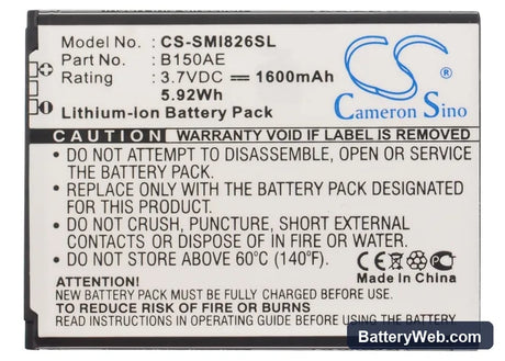 Samsung GT-I8260 Replacement Battery, 3.7V, 1600mAh, Li-ion 5