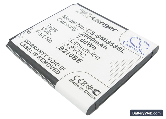 Samsung GT-i8580 Replacement Battery, 3.8V, 2000mAh, Li-ion 1