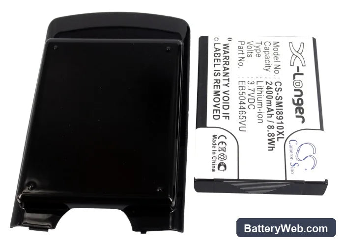 Samsung i8910 Omnia HD Replacement Battery, 3.7V, 2400mAh, Li-ion 5