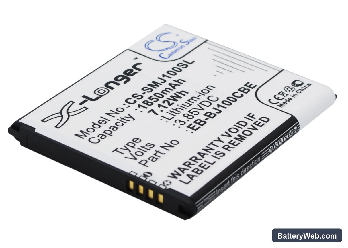 Samsung Galaxy J1 Replacement Battery, 3.85V, 1850mAh, Li-ion 2
