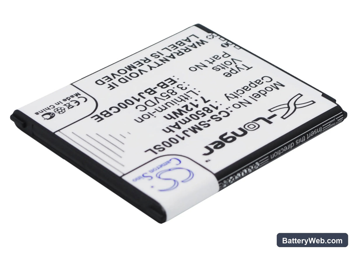 Samsung Galaxy J1 Replacement Battery, 3.85V, 1850mAh, Li-ion 3