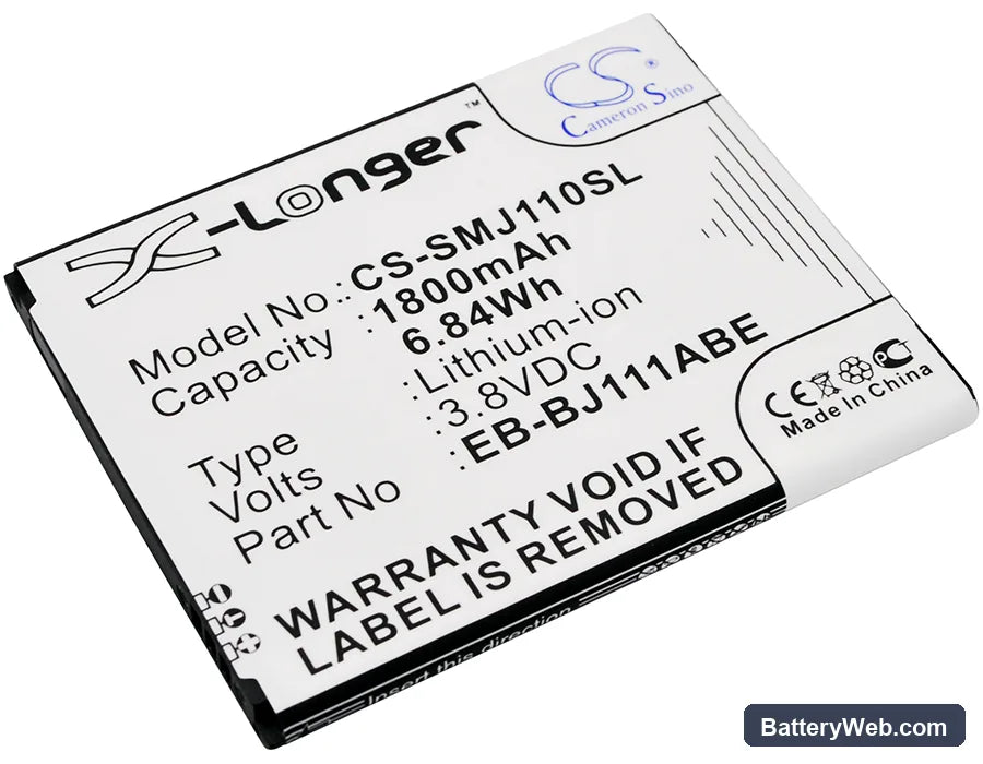 Samsung Galaxy J1 Ace VE Duos Replacement Battery, 3.8V, 1800mAh, Li-ion 1