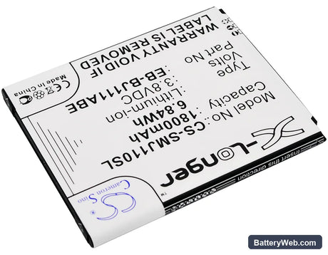 Samsung Galaxy J1 Ace VE Duos Replacement Battery, 3.8V, 1800mAh, Li-ion 2