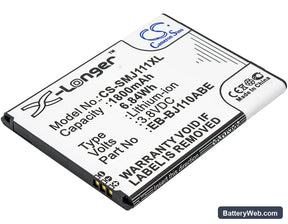 Samsung Galaxy J1 Ace 3G Duos Replacement Battery, 3.8V, 1800mAh, Li-ion 1