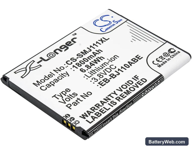 Samsung Galaxy J1 Ace 3G Duos Replacement Battery, 3.8V, 1800mAh, Li-ion 1