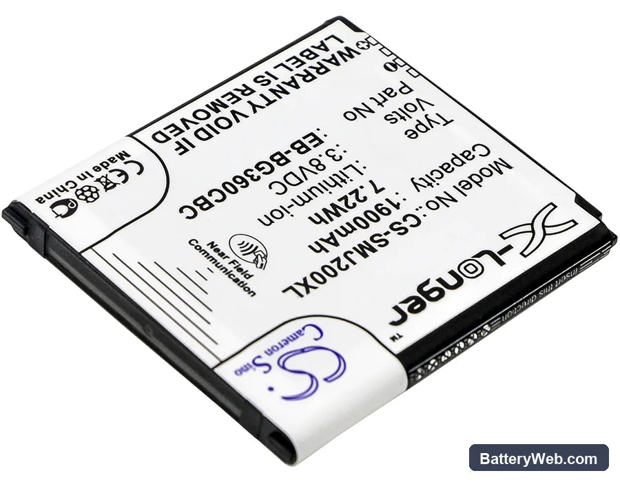 Samsung Galaxy J2 Replacement Battery, 3.8V, 1900mAh, Li-ion 2