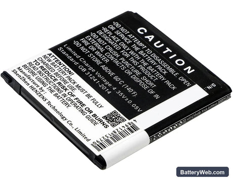 Samsung Galaxy J2 Replacement Battery, 3.8V, 1900mAh, Li-ion 4