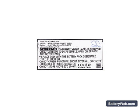 Samsung SM-J5108 Replacement Battery, 3.85V, 2500mAh, Li-ion 5