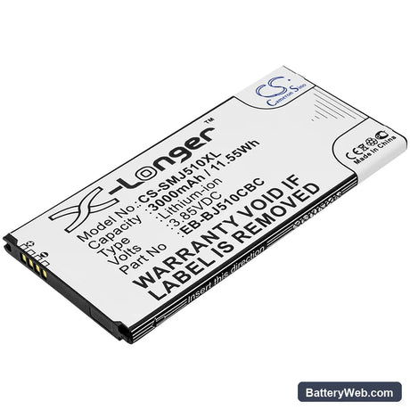 Samsung SM-J5108 Replacement Battery, 3.85V, 3000mAh, Li-ion 1