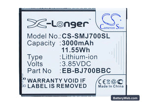 Samsung Galaxy J7 Replacement Battery, 3.85V, 3000mAh, Li-ion 1