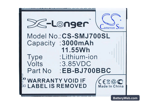 Samsung Galaxy J7 Replacement Battery, 3.85V, 3000mAh, Li-ion 1