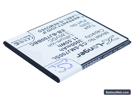 Samsung Galaxy J7 Replacement Battery, 3.85V, 3000mAh, Li-ion 3