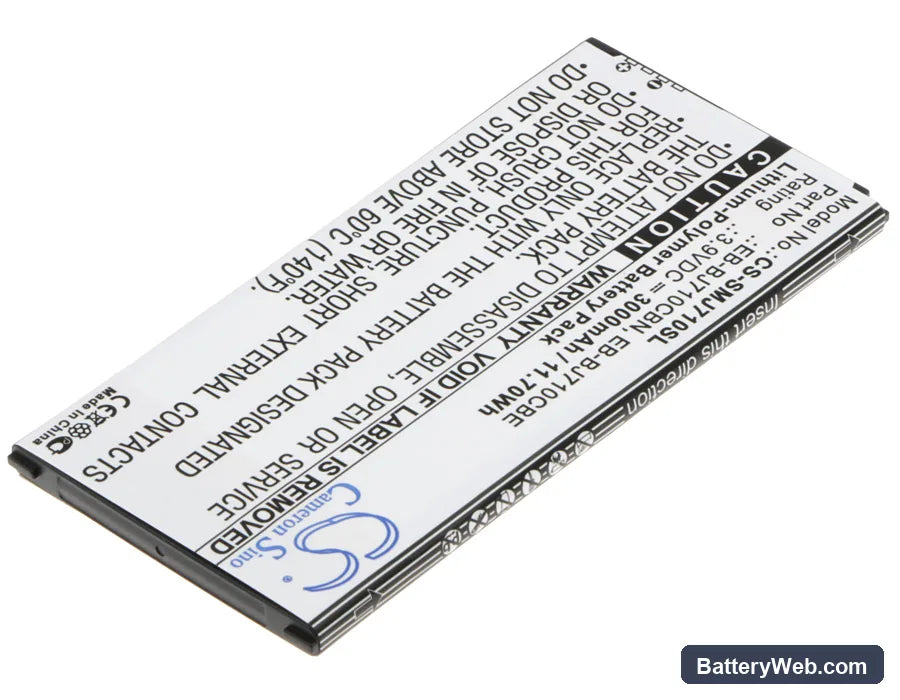 Samsung SM-J7109 Replacement Battery, 3.9V, 3000mAh, Li-Polymer 2
