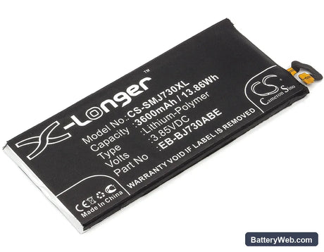 Samsung Galaxy J7 2017 Replacement Battery, 3.85V, 3600mAh, Li-Polymer 1