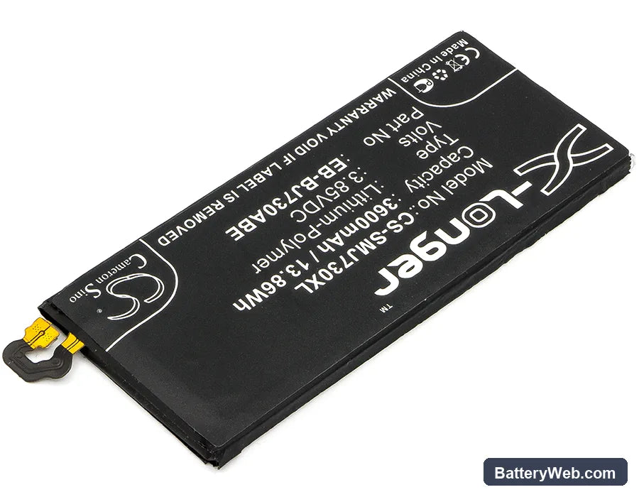 Samsung Galaxy J7 2017 Replacement Battery, 3.85V, 3600mAh, Li-Polymer 2