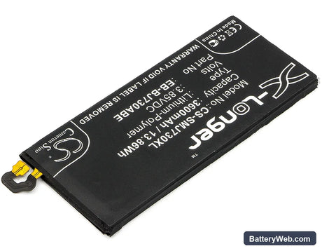 Samsung Galaxy J7 2017 Replacement Battery, 3.85V, 3600mAh, Li-Polymer 2