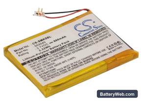 Samsung YP-K5 Replacement Battery, 3.7V, 600mAh, Li-Polymer 1