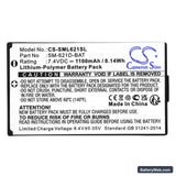 Simolio Wireless TV speaker Replacement Battery, 7.4V, 1100mAh, Li-Polymer 3
