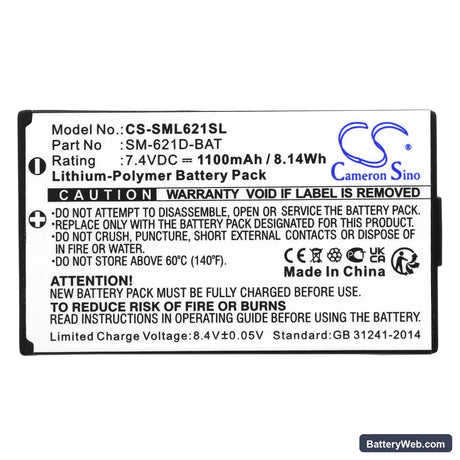 Simolio Wireless TV speaker Replacement Battery, 7.4V, 1100mAh, Li-Polymer 3
