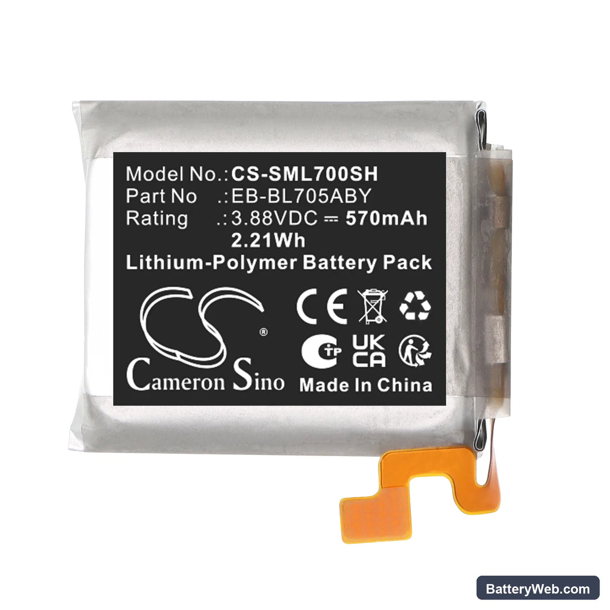 Samsung Galaxy Watch 7 Ultra 47mm Replacement Battery, 3.88V, 570mAh, Li-Polymer 3