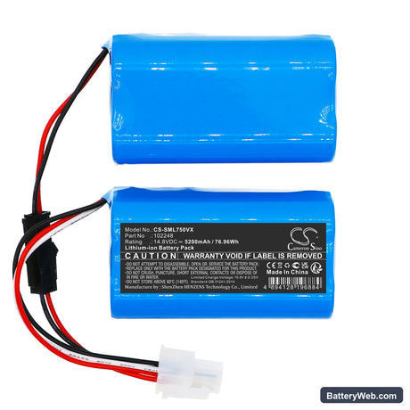 Symbo Laserbot 750 Replacement Battery, 14.8V, 5200mAh, Li-ion 3