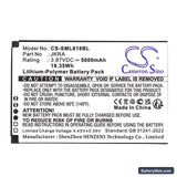 Sunmi L2KS Replacement Battery, 3.87V, 5000mAh, Li-Polymer 3