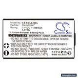 Simolio SM-823 Replacement Battery, 3.7V, 300mAh, Li-Polymer 3
