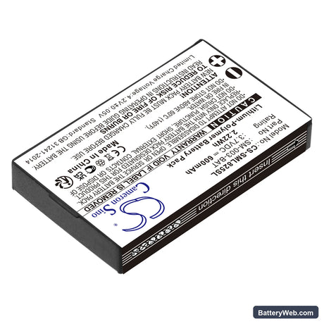 Simolio BIG OVER EAR wireless TV headset SM-825D Pro Replacement Battery, 3.7V, 600mAh, Li-Polymer 2