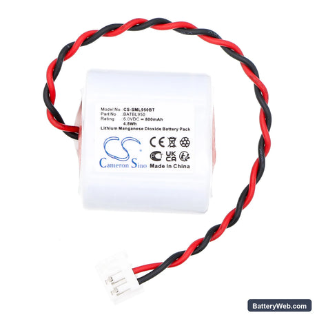Claviers RAK22 Replacement Battery, 6V, 800mAh, Li-MnO2 3