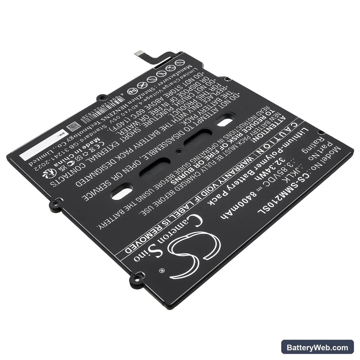 Sunmi M2 Max Replacement Battery, 3.85V, 8400mAh, Li-Polymer 2
