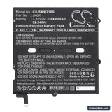 Sunmi M2 Max Replacement Battery, 3.85V, 8400mAh, Li-Polymer 4