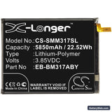 Samsung Galaxy M31 Replacement Battery, 3.85V, 5850mAh, Li-Polymer 3