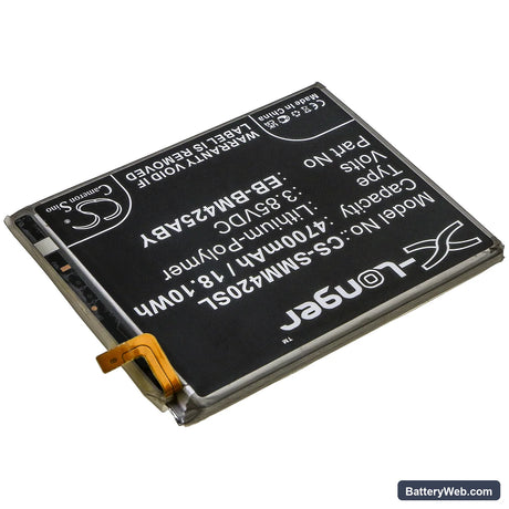Samsung Galaxy M42 Replacement Battery, 3.85V, 4700mAh, Li-Polymer 2